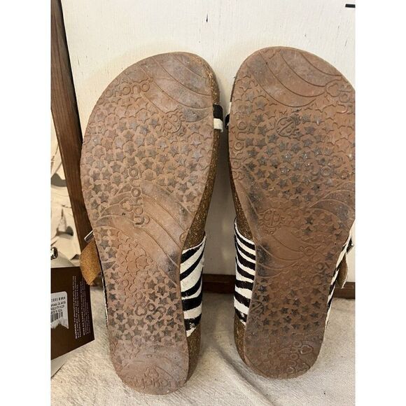 Yokono Calf Hair Animal Print Ibiza Zebra Sandals 7.5 - Picture 6 of 7